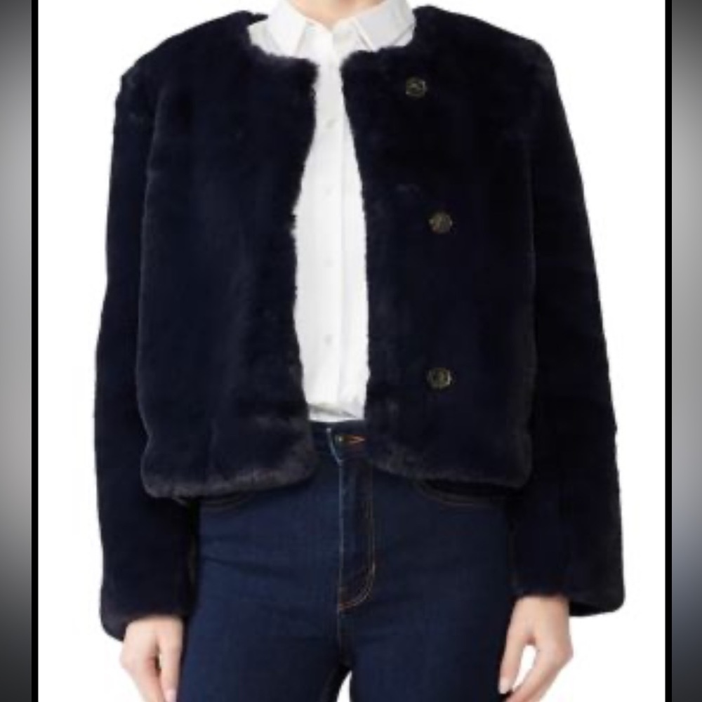 JCrew Faux Fur Euc Size Small